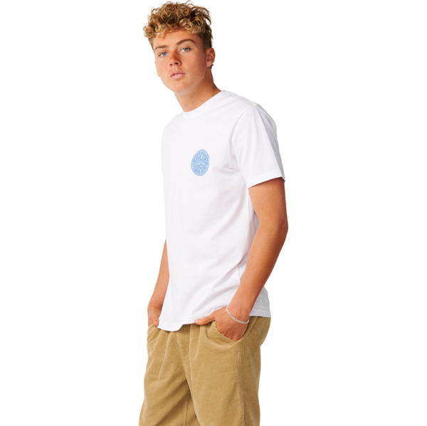 2026 Rip Curl Mens Streamline Chest Logo T-Shirt 13KMTE - White